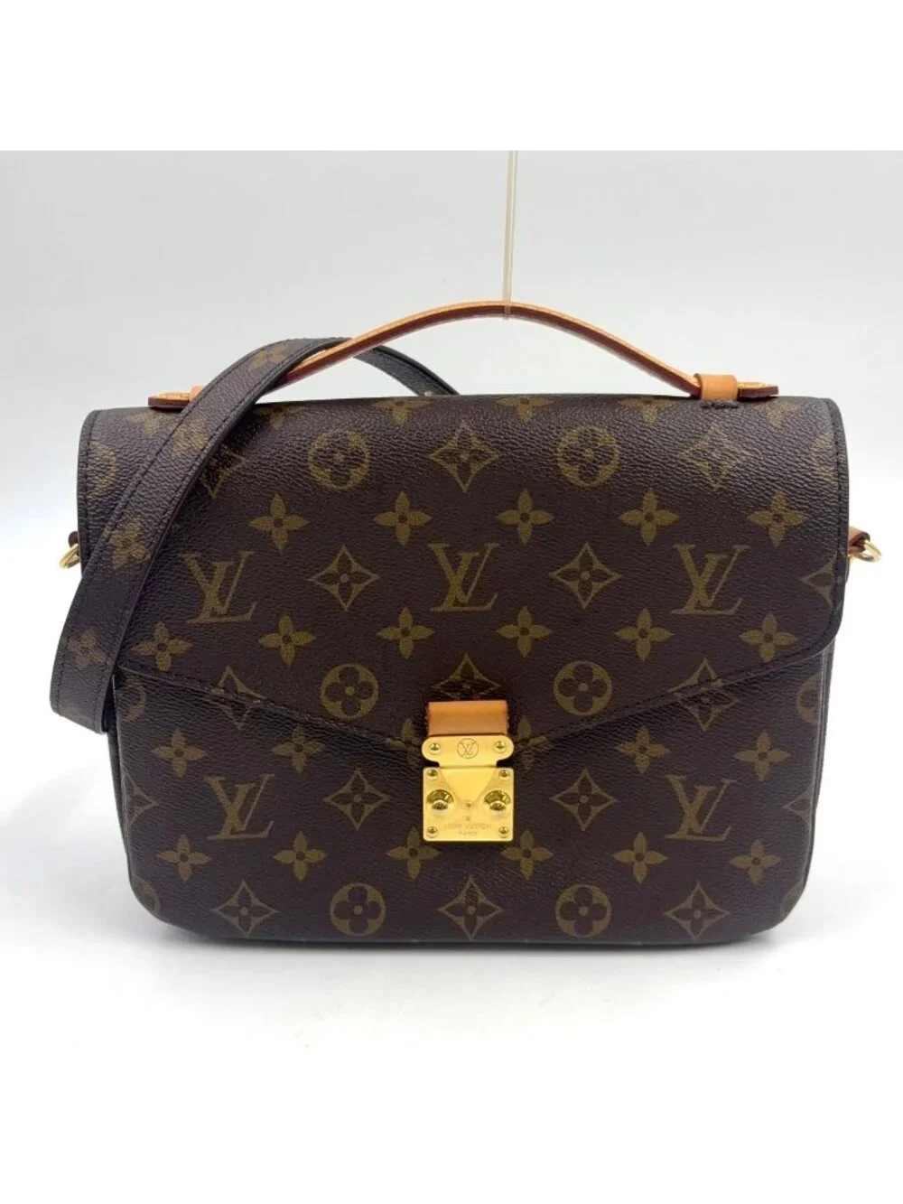 Louis Vuitton Pochette Metis MM Monogram Ready Leather Brown Light Handbag Gold